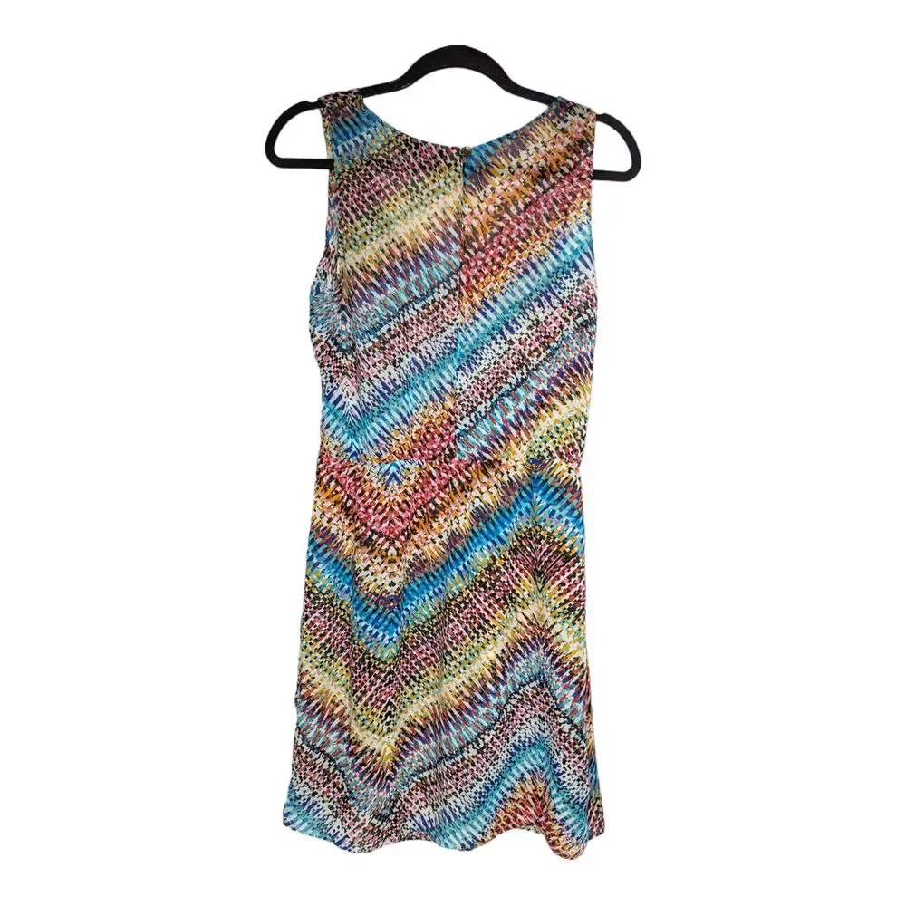 Guess Womens Sleeveless Colorful Dress Size 8 Lightweight Flowy Sheer‎ - Picture 3 of 7